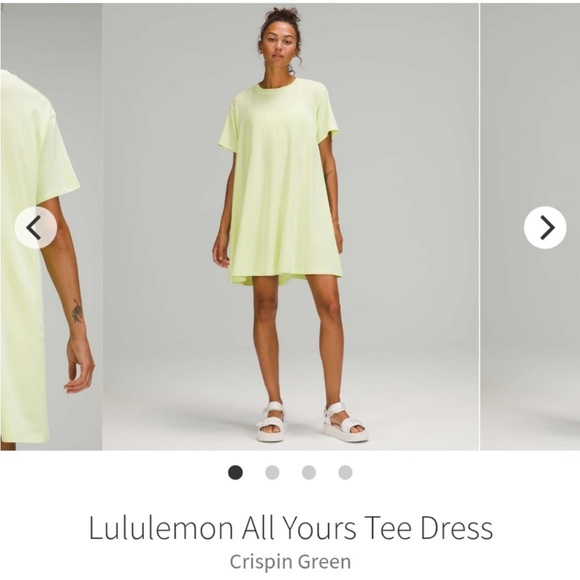 NWT Lululemon All Yours Tee Dress Crispin Green Size 4 NEW - Picture 2 of 12